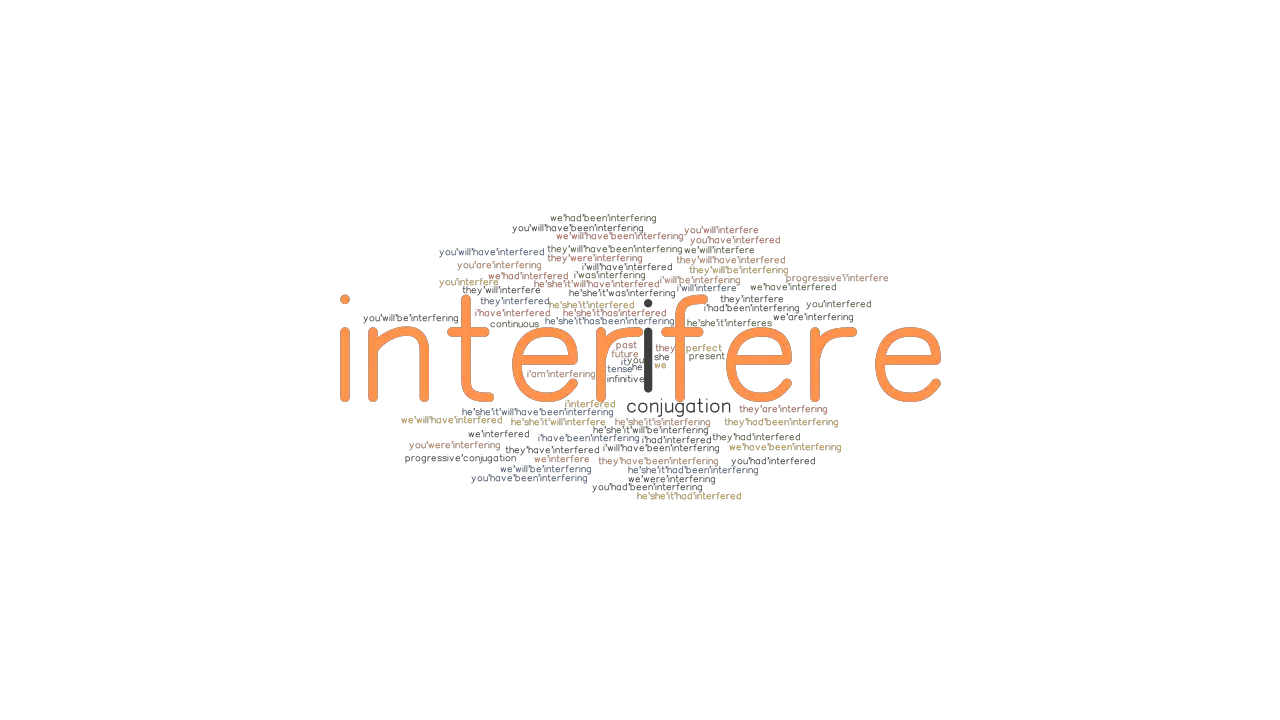 Verb for interference