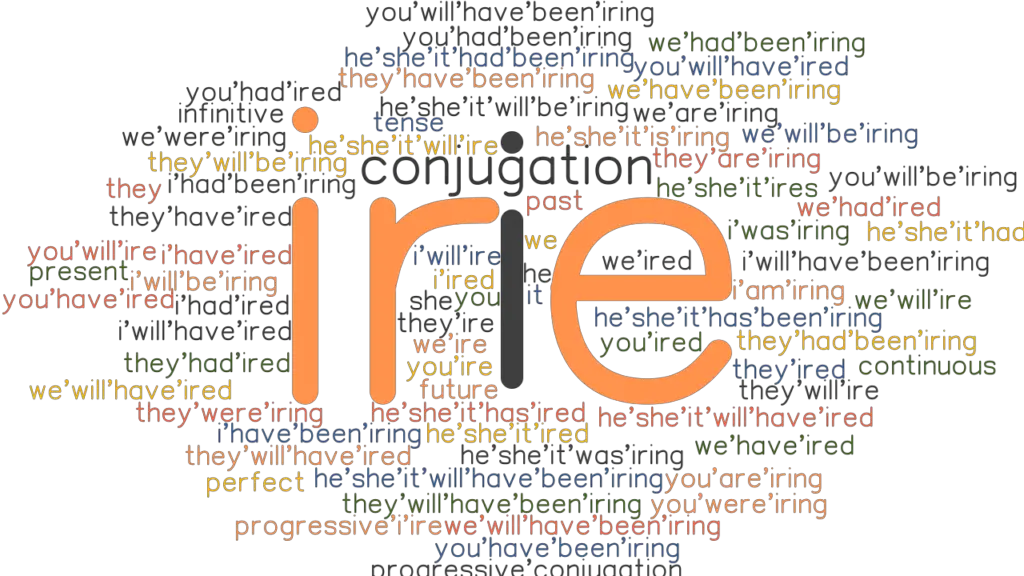 Ire Past Tense Verb Forms, Conjugate IRE