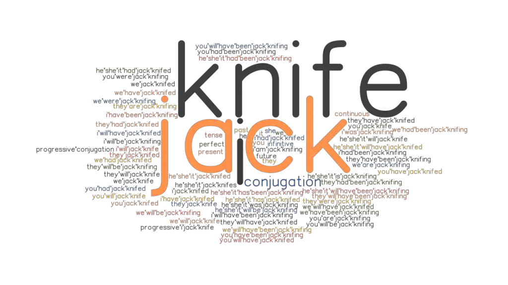 Jackknife Past Tense Verb Forms, Conjugate JACKKNIFE