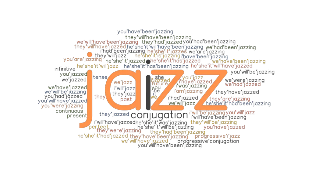 Jazz Past Tense Verb Forms, Conjugate JAZZ