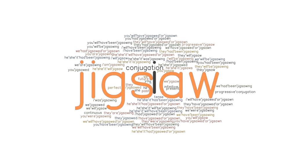Jigsaw Past Tense Verb Forms, Conjugate JIGSAW