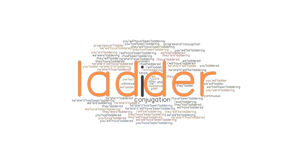 Ladder Past Tense Verb Forms, Conjugate LADDER