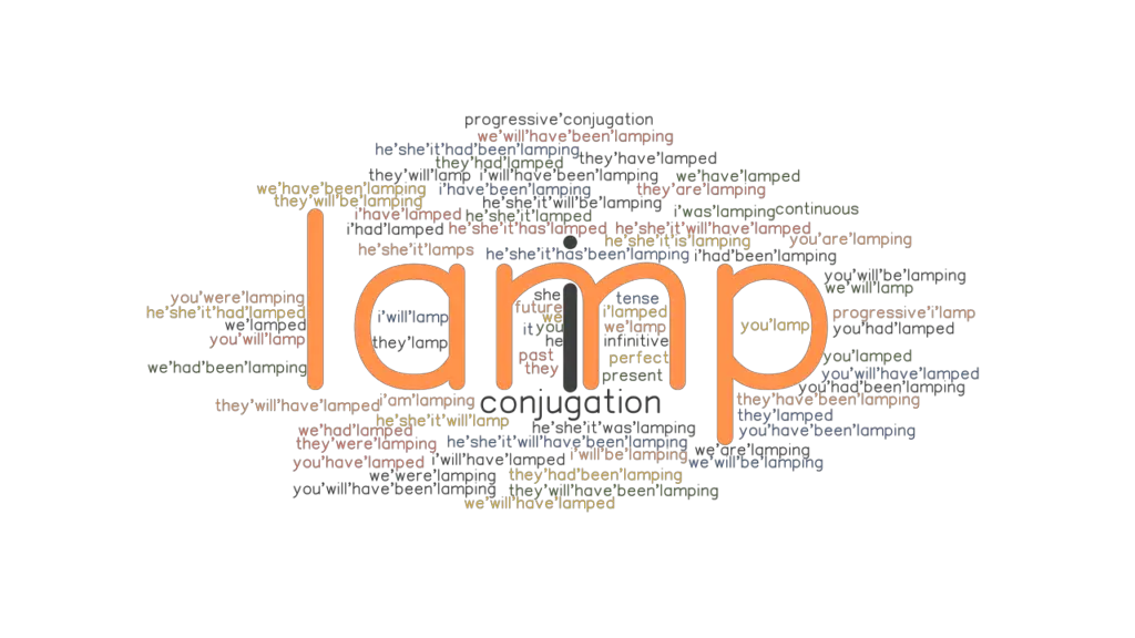 Lamp Past Tense Verb Forms, Conjugate LAMP