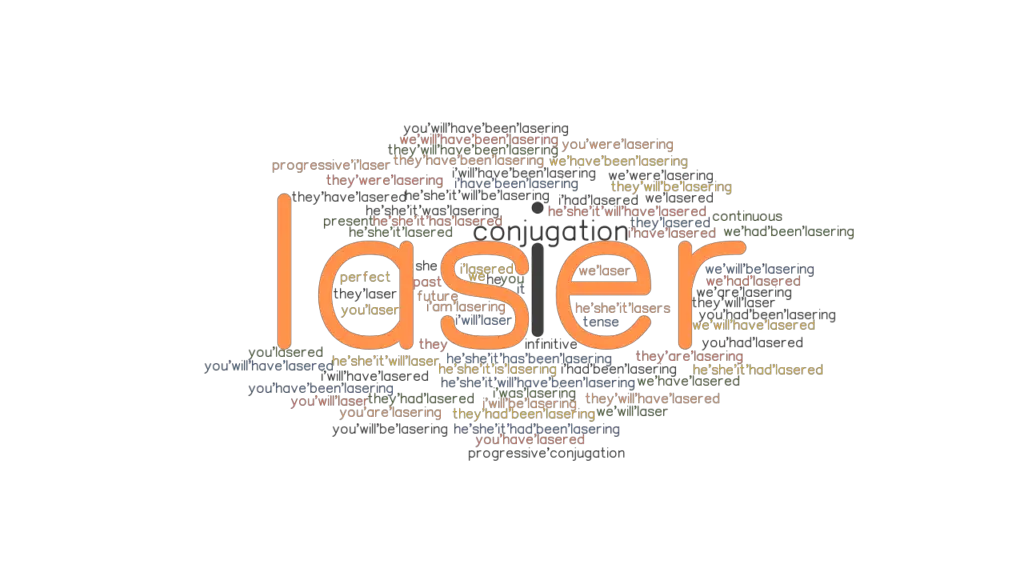 Laser Past Tense Verb Forms, Conjugate LASER