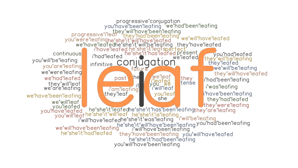 leaf-past-tense-verb-forms-conjugate-leaf-grammartop