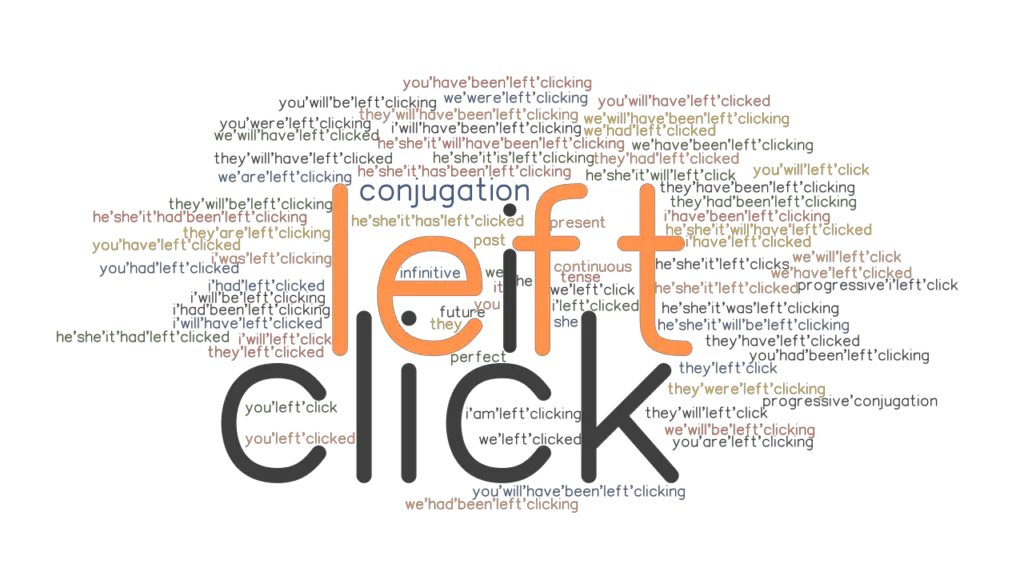 left-click-past-tense-verb-forms-conjugate-left-click-grammartop