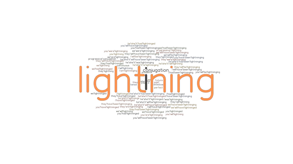 Lightning Past Tense Verb Forms, Conjugate LIGHTNING