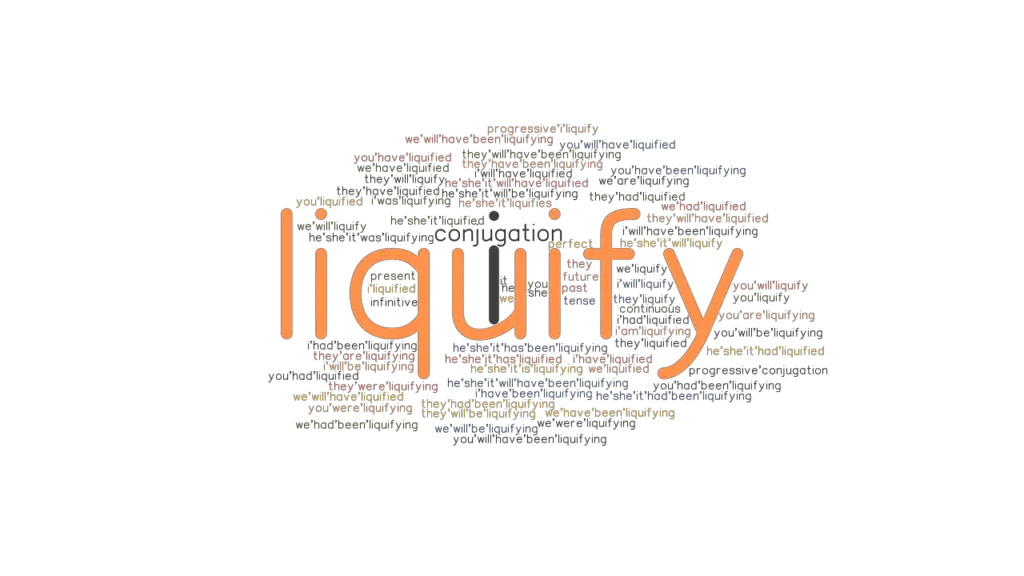 Liquify Past Tense: Verb Forms, Conjugate LIQUIFY - GrammarTOP.com