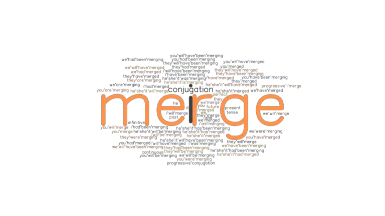 merge verb past tense