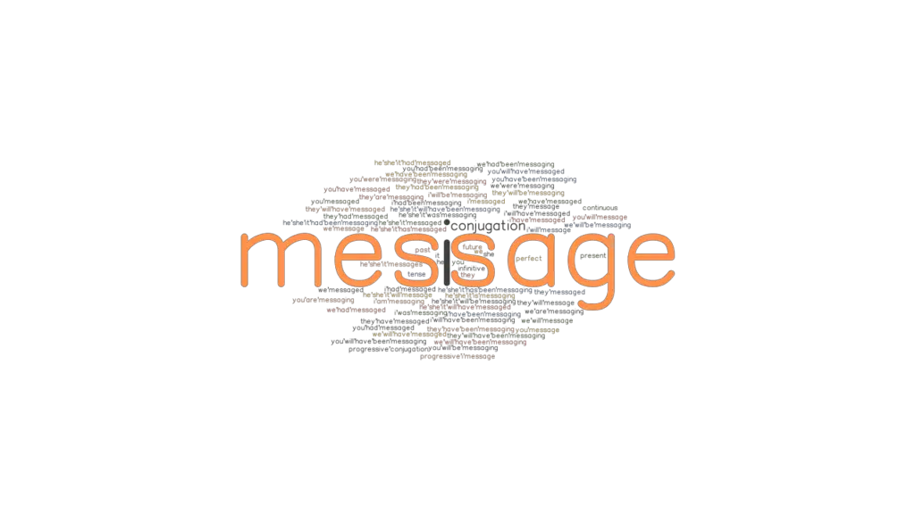 Message Past Tense Verb Forms, Conjugate MESSAGE