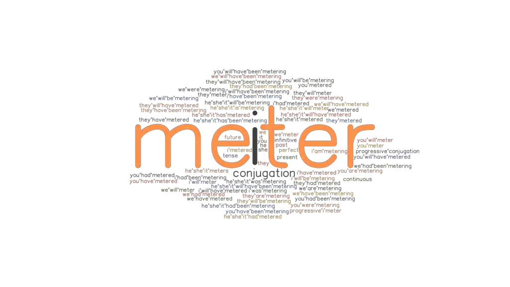 Meter Past Tense Verb Forms, Conjugate METER