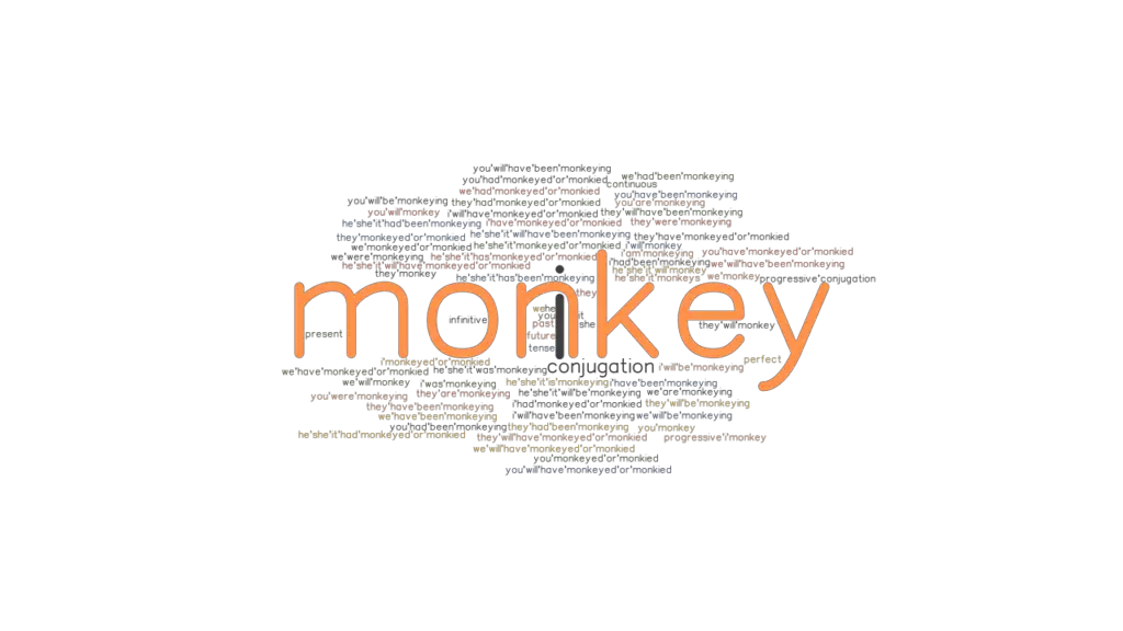 Monkey Past Tense Verb Forms, Conjugate MONKEY