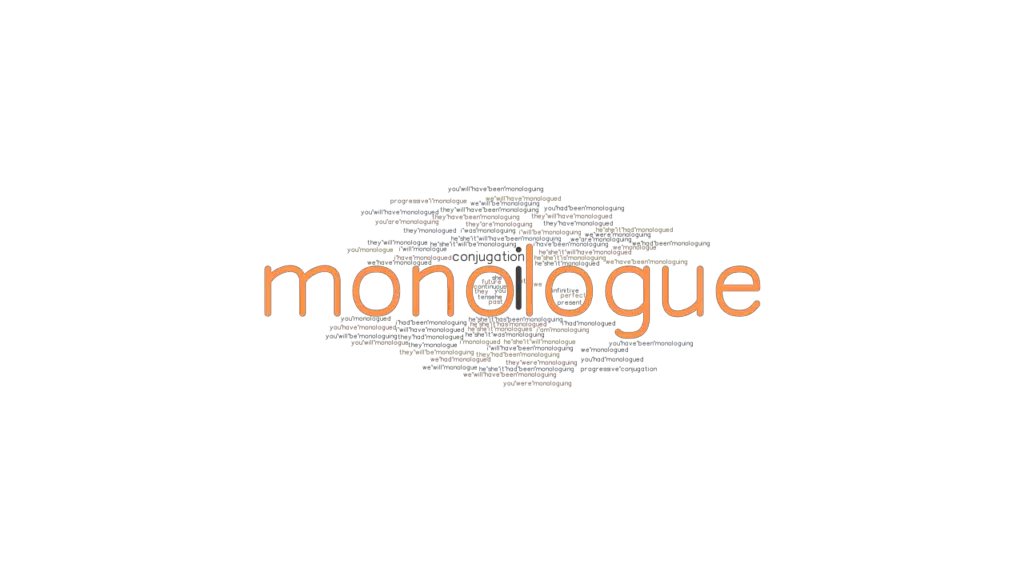 Monologue Past Tense Verb Forms, Conjugate MONOLOGUE