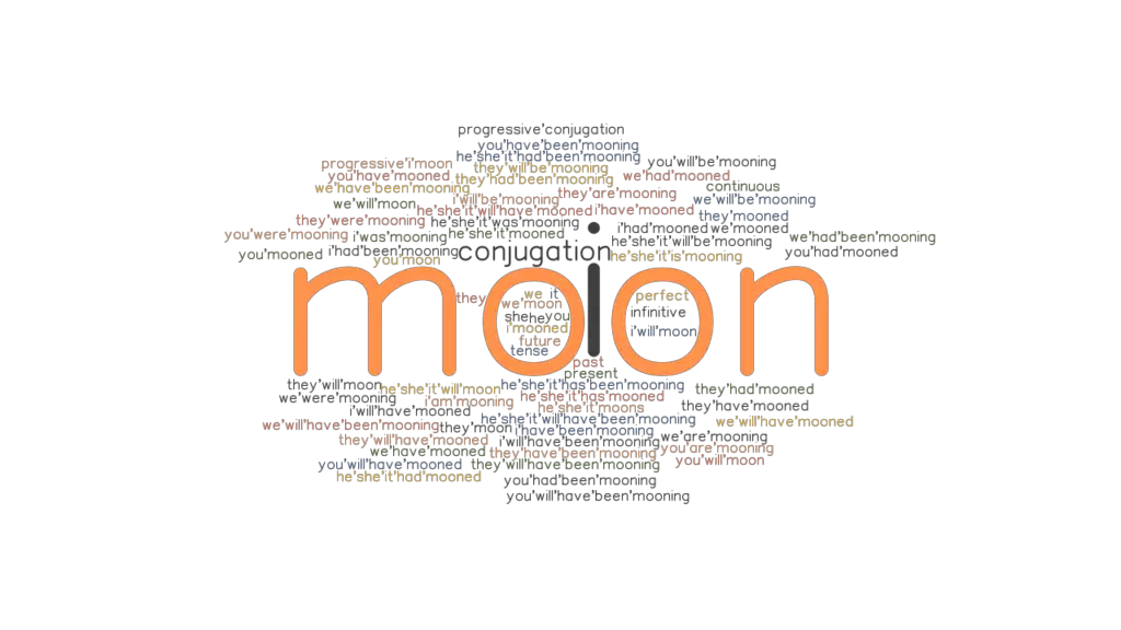 Moon Past Tense Verb Forms, Conjugate MOON