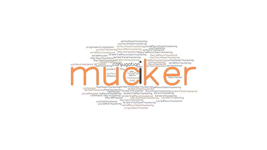 Mucker Past Tense Verb Forms, Conjugate MUCKER