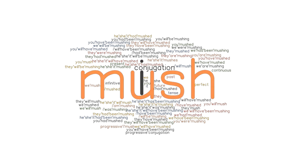 Mush Past Tense Verb Forms, Conjugate MUSH