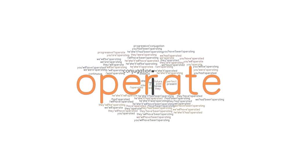 Is Operate A Verb