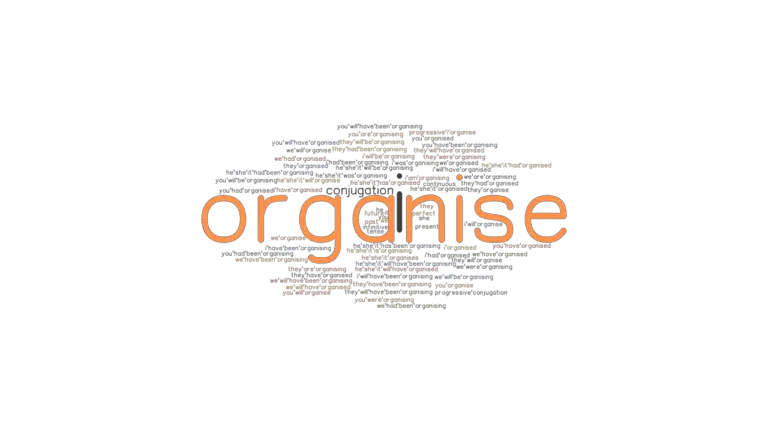 Is Organise A Verb