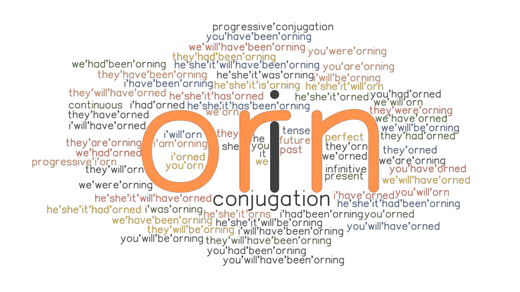 Orn Past Tense Verb Forms, Conjugate ORN