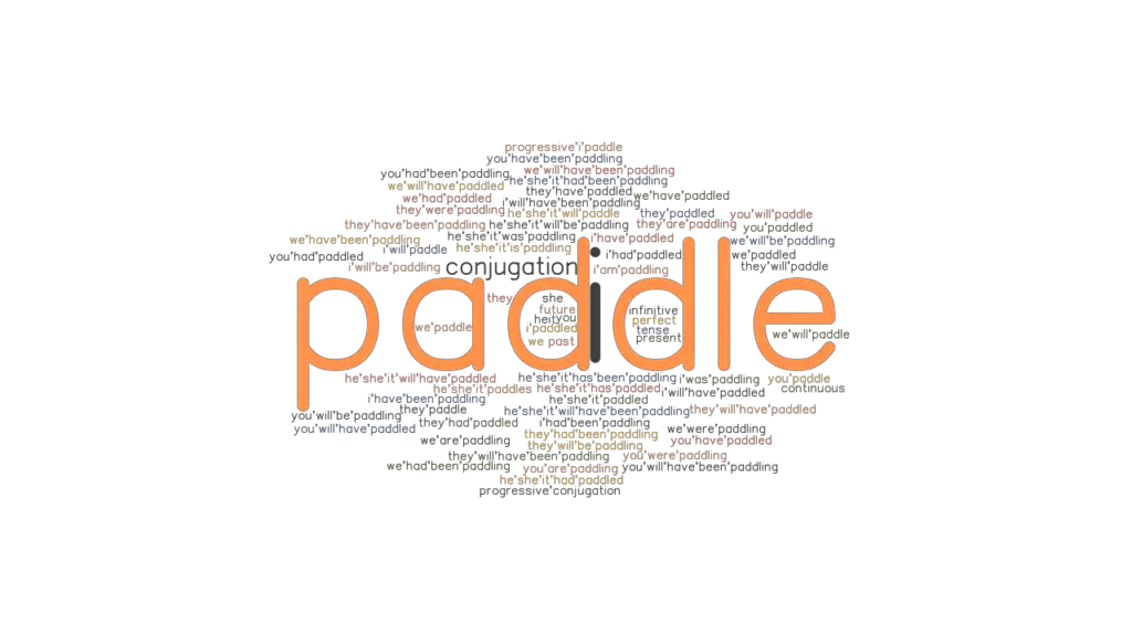 Paddle Past Tense Verb Forms, Conjugate PADDLE