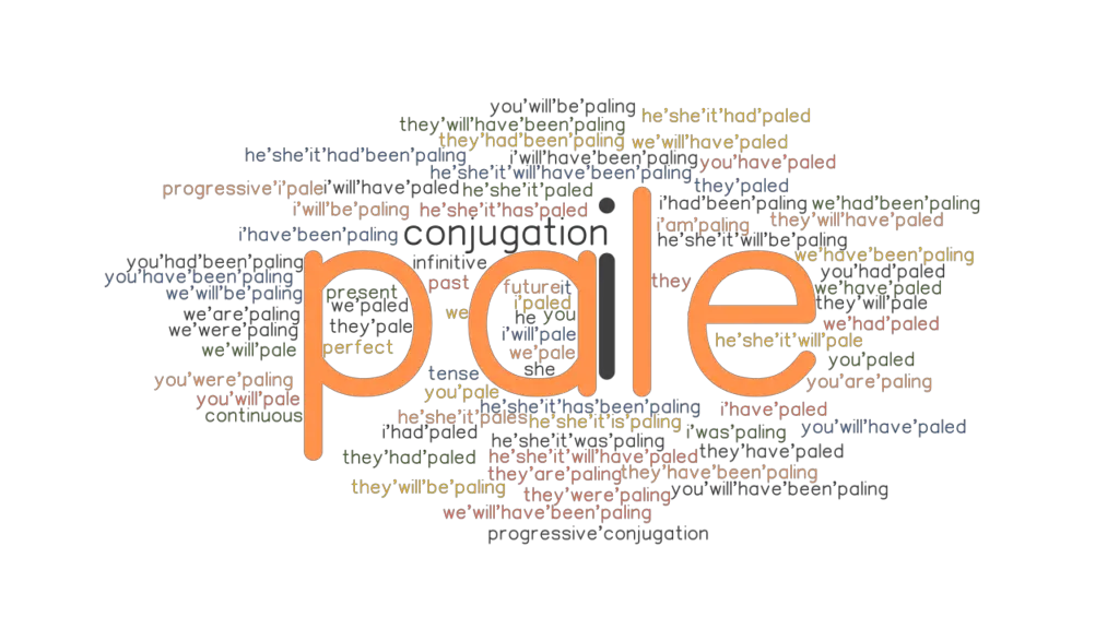Pale Past Tense Verb Forms, Conjugate PALE