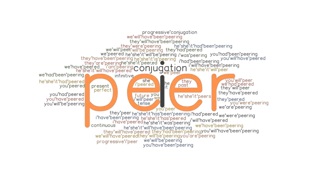 Peer Past Tense Verb Forms, Conjugate PEER