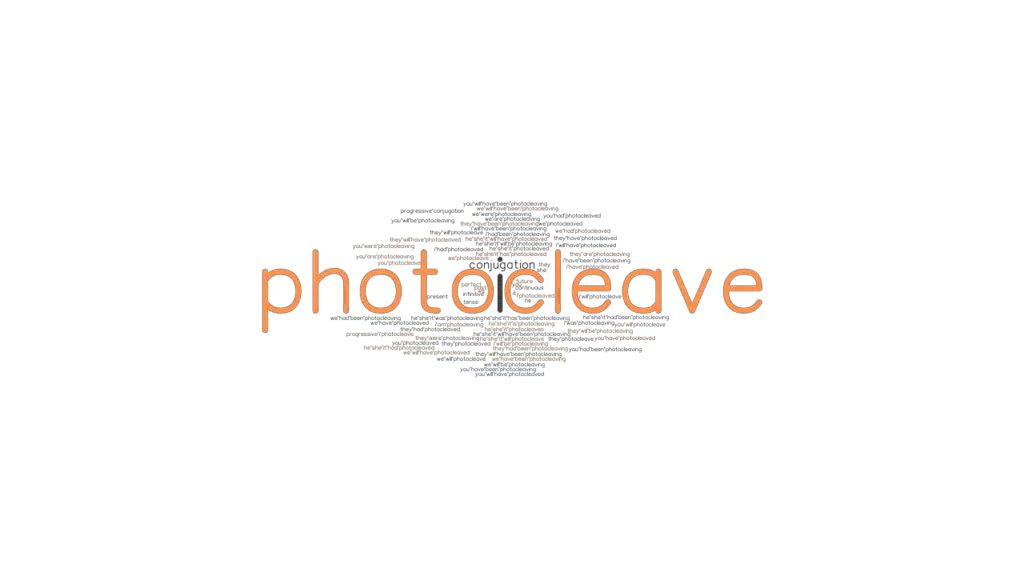 Photocleave Past Tense Verb Forms, Conjugate PHOTOCLEAVE