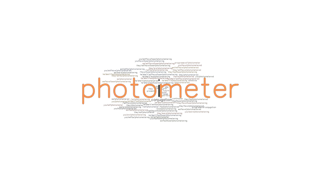 Photometer Past Tense Verb Forms, Conjugate PHOTOMETER