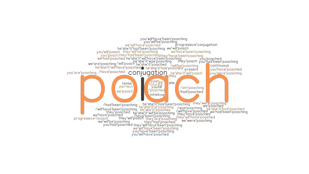 Poach Past Tense Verb Forms, Conjugate POACH