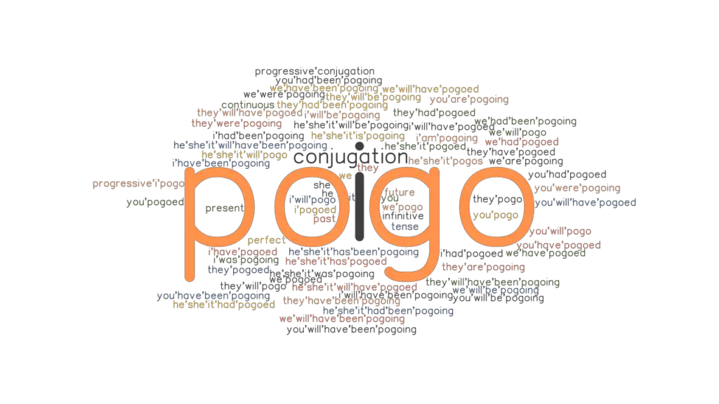 Pogo Past Tense Verb Forms, Conjugate POGO