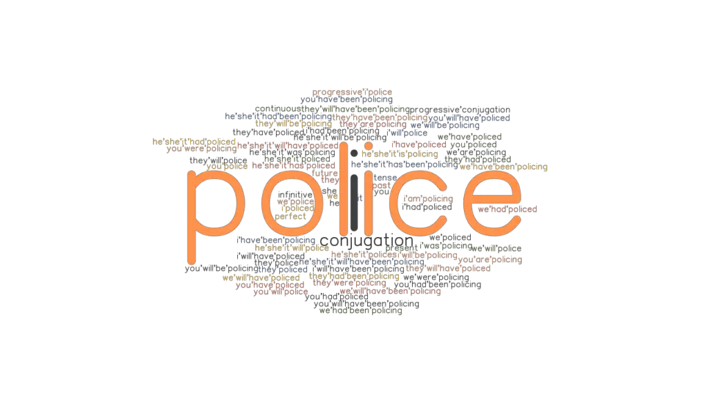 Police Past Tense Verb Forms, Conjugate POLICE
