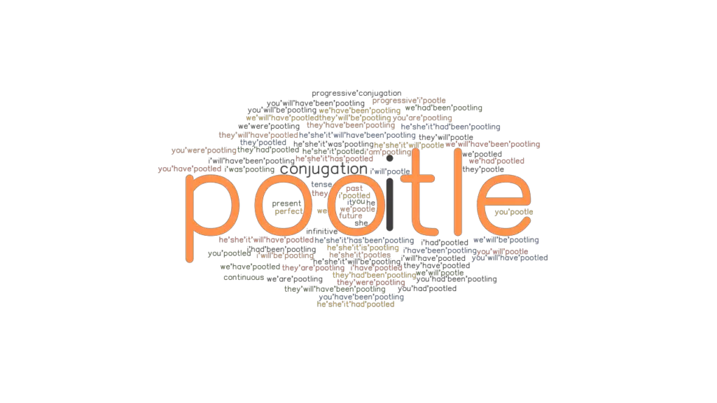 Pootle Past Tense Verb Forms, Conjugate POOTLE