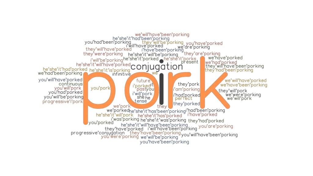 Pork Past Tense Verb Forms, Conjugate PORK