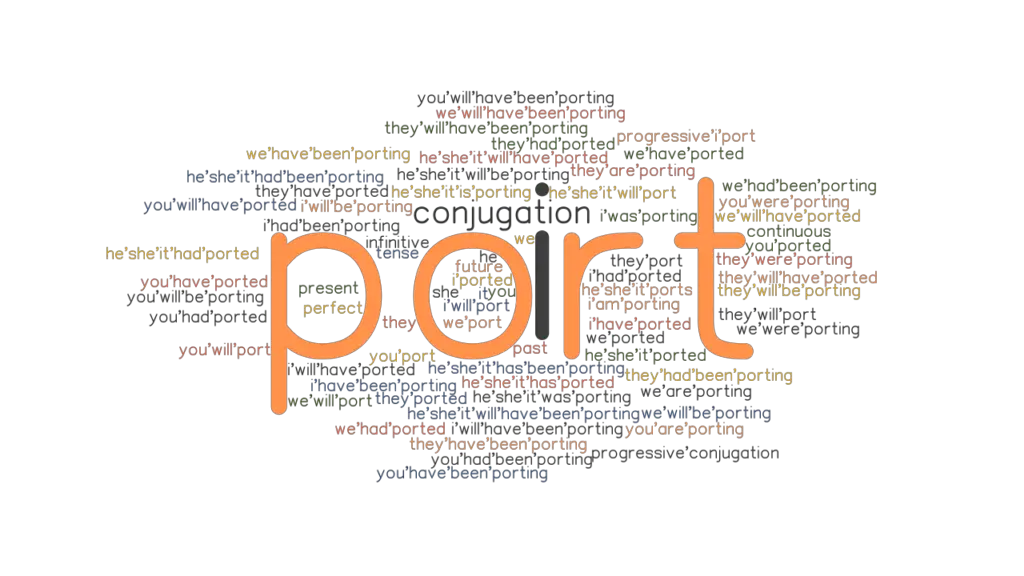 Port Past Tense Verb Forms, Conjugate PORT