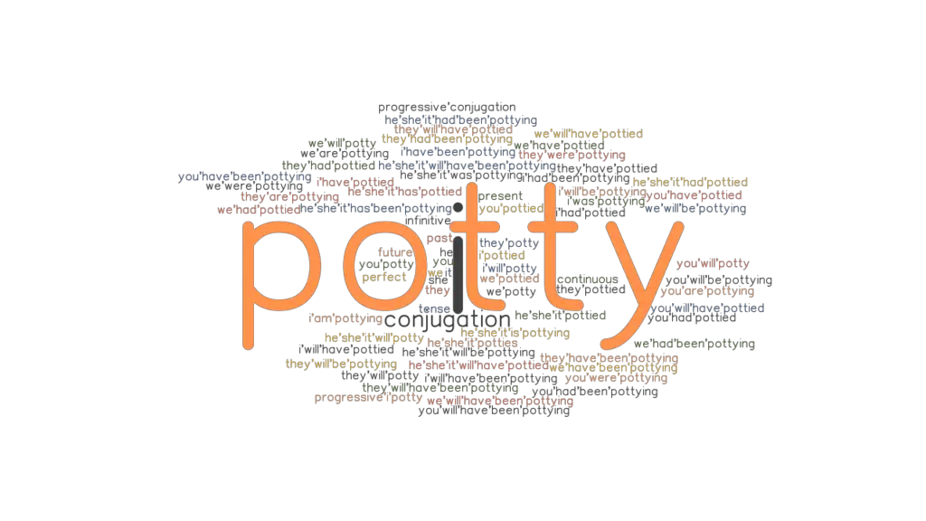Potty Past Tense Verb Forms, Conjugate POTTY