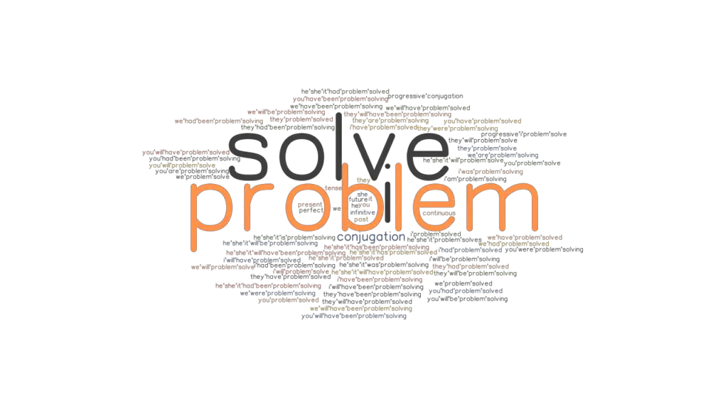 to problem solve verb