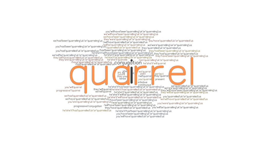 Quarrel Past Tense Verb Forms, Conjugate QUARREL