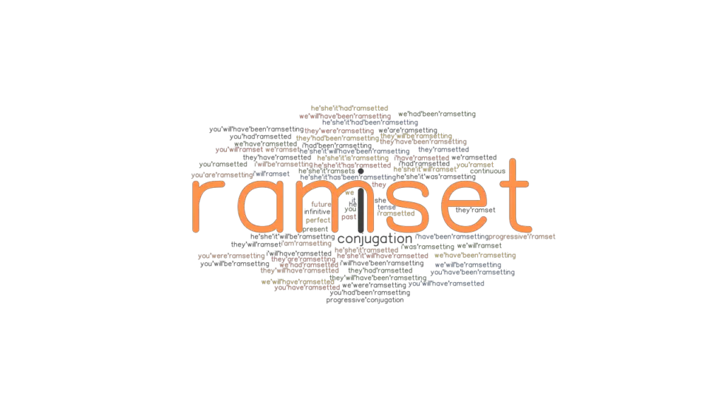 Ramset Past Tense Verb Forms, Conjugate RAMSET
