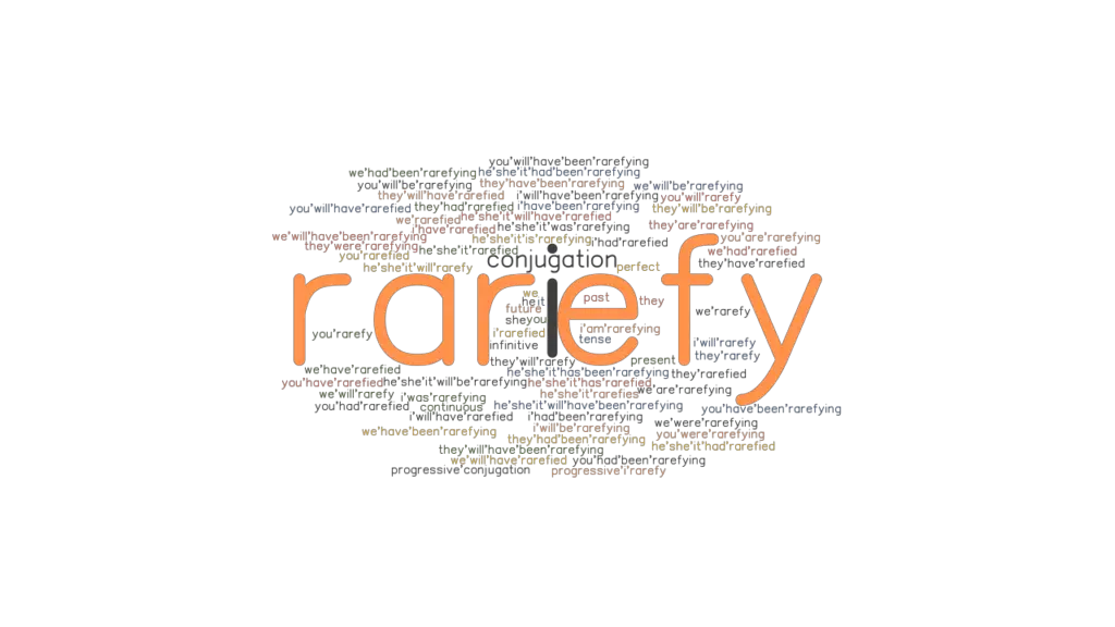 Rarefy Past Tense Verb Forms, Conjugate RAREFY