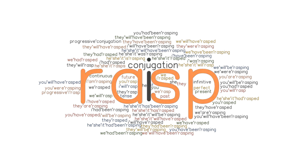 Rasp Past Tense Verb Forms, Conjugate RASP