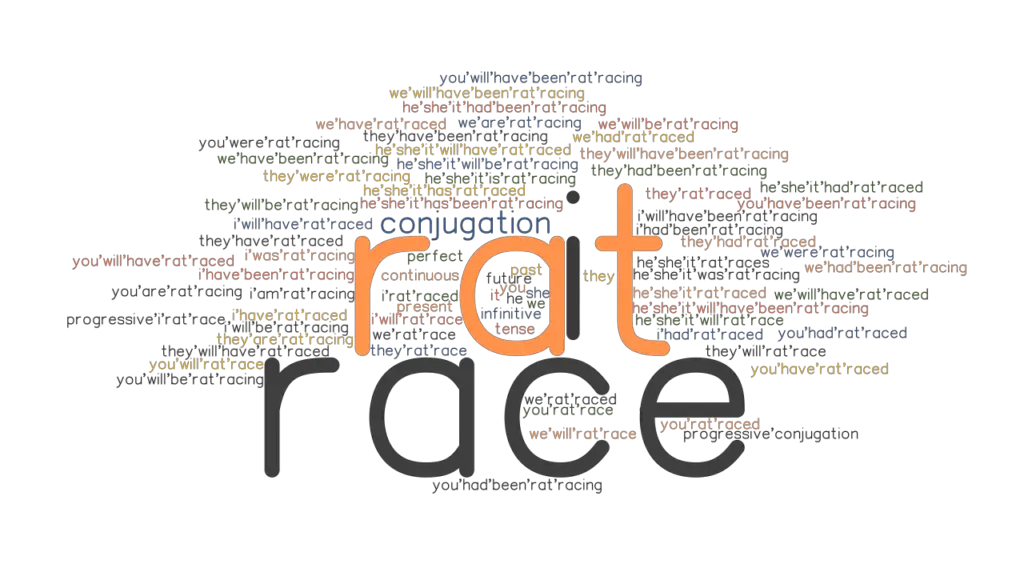 Ratrace Past Tense Verb Forms, Conjugate RATRACE