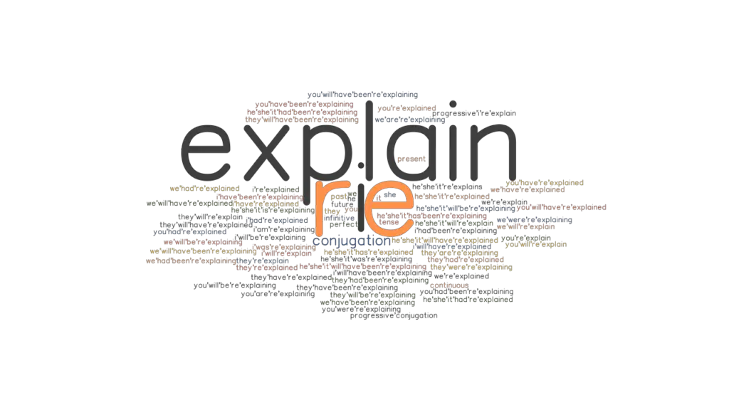 Re-explain Past Tense: Verb Forms, Conjugate RE-EXPLAIN - GrammarTOP.com