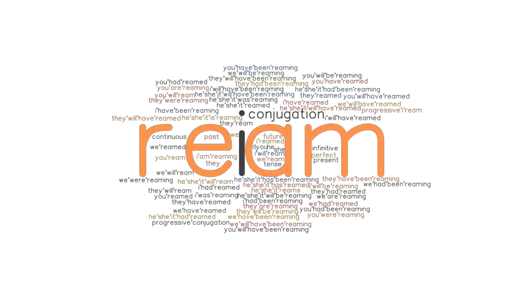 Ream Past Tense Verb Forms, Conjugate REAM