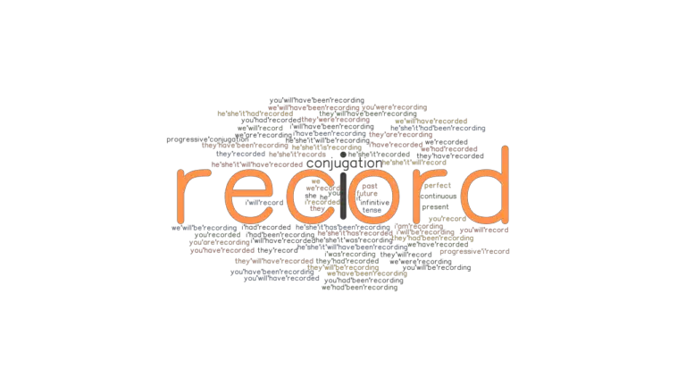 Record Past Tense Verb Forms Conjugate RECORD GrammarTOP com