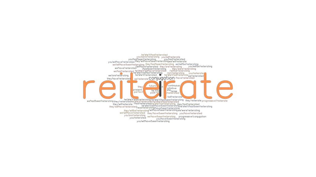 Reiterate Past Tense: Verb Forms, Conjugate REITERATE - GrammarTOP.com