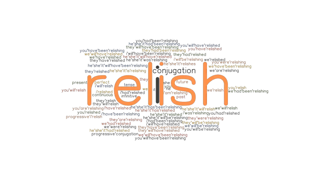 Relish Past Tense Verb Forms, Conjugate RELISH
