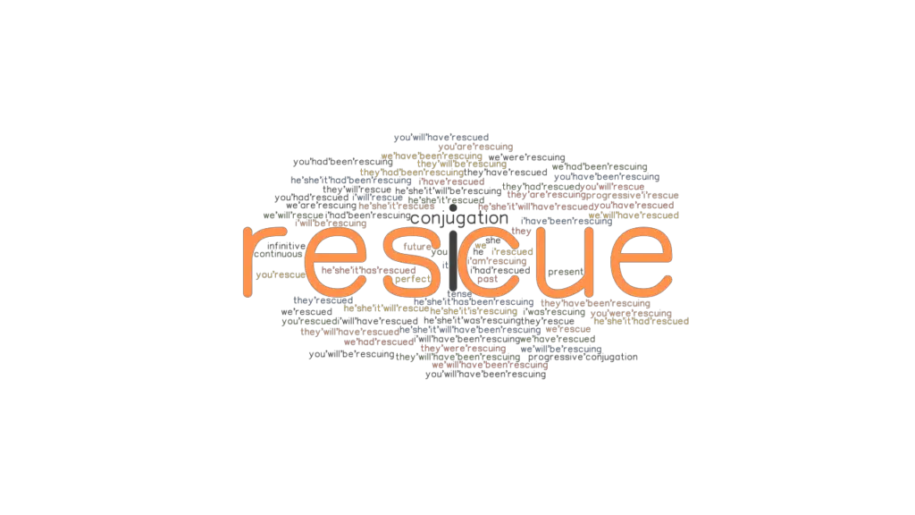 Rescue Past Tense Verb Forms, Conjugate RESCUE