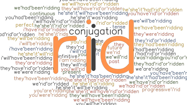 Rid Past Tense Verb Forms Conjugate RID GrammarTOP