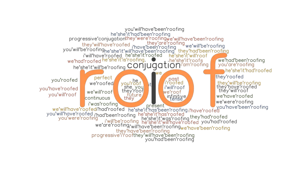 Roof Past Tense Verb Forms, Conjugate ROOF