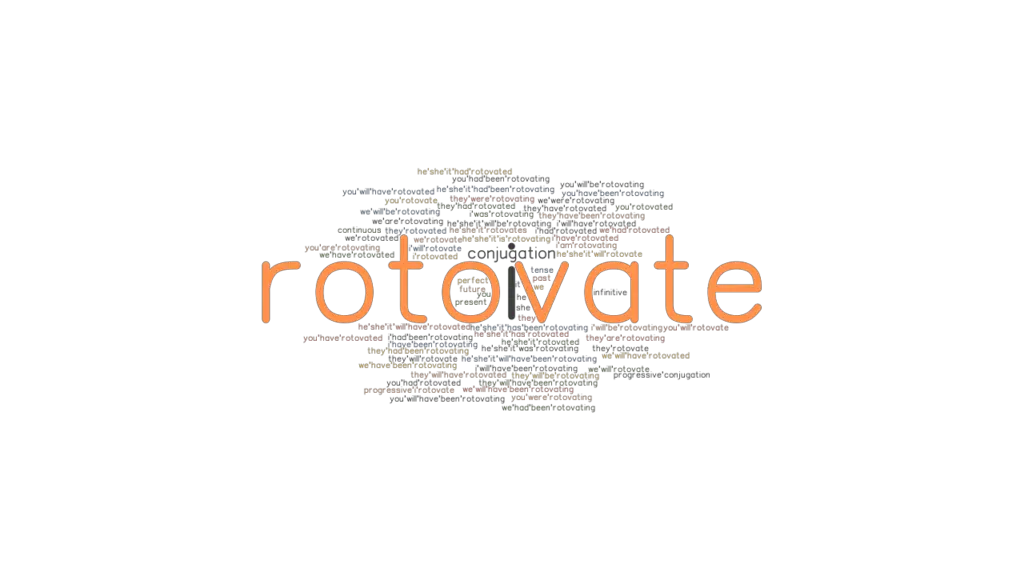 Rotovate Past Tense Verb Forms, Conjugate ROTOVATE